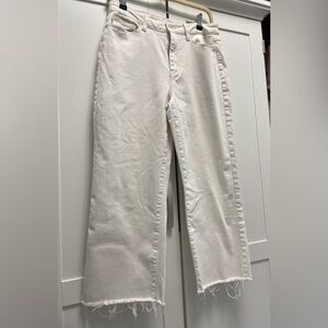 Judy Blue Women's white Wide Crop Jeans